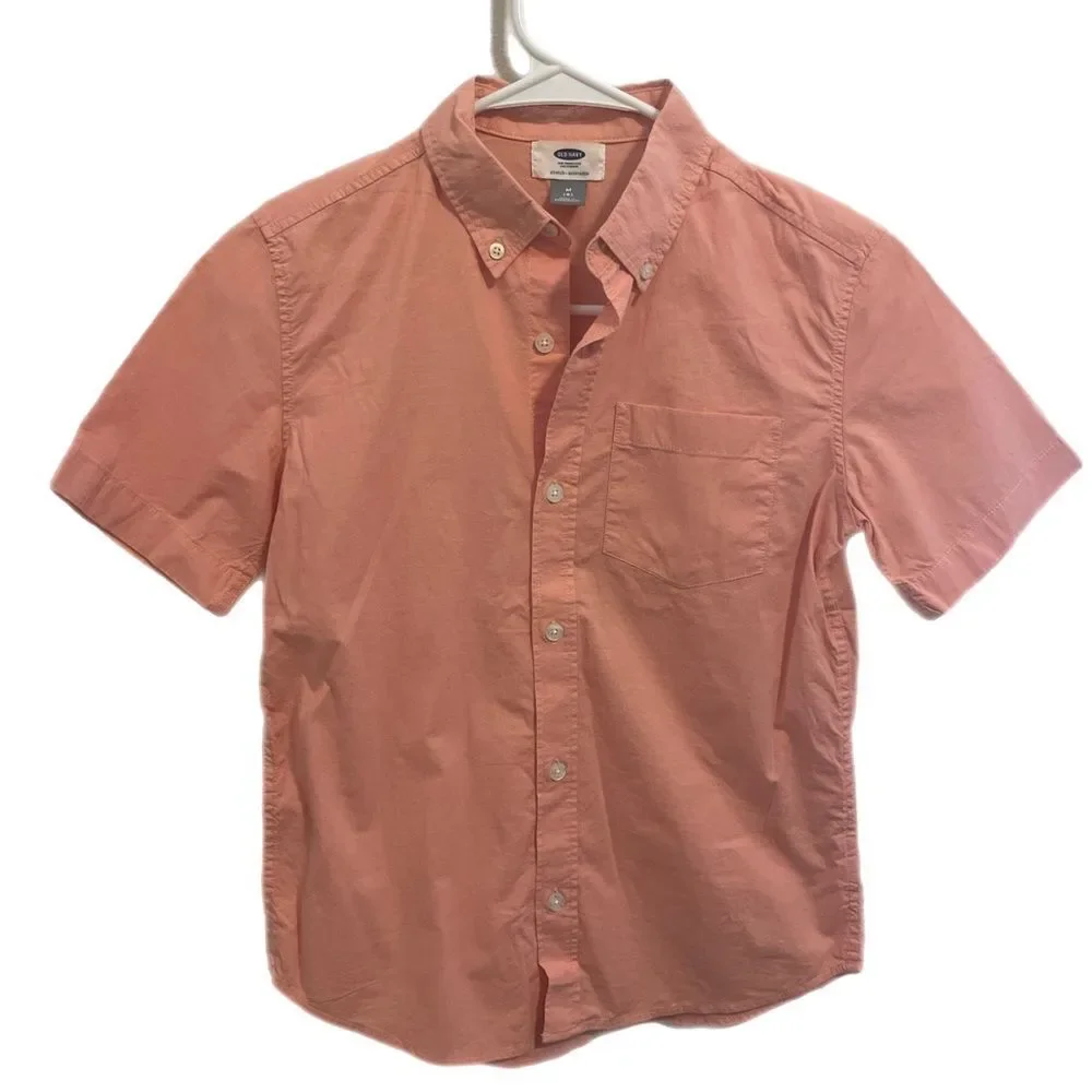 Old Navy Pink Button Down Shirt Lightweight Casual